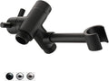 PDPBath Solid Brass Shower Arm 3 Way Shower Diverter Valve for Hand Held Showerhead and Fixed Spray Head, G1/2 Universal Connection - Matte Black