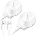 2 Pack Charger Replacement for Oral B Electric Toothbrush IO Series 3 4 5 6, 3757, USB Inductive Charging Base Waterproof Power Cord Cable