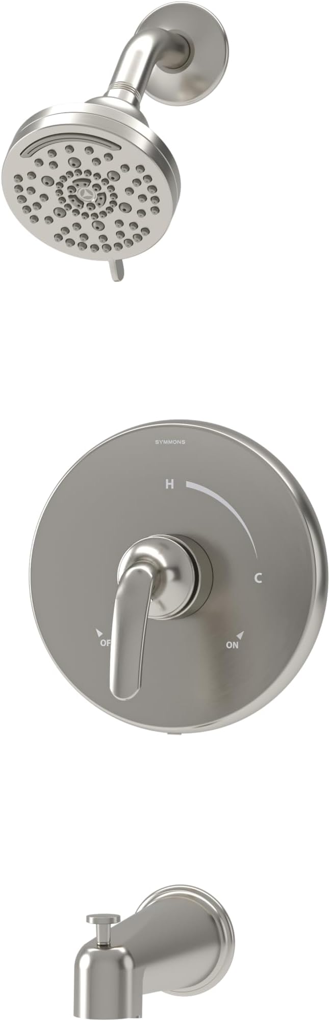 Elm Single Handle Wall Mounted Tub and Shower Trim Kit with Diverter Lever in Satin Nickel (Valve Not Included) - 5592STN15TRM