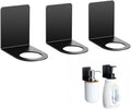 Adhesive Soap Bottle Dispenser Holder Wall Mount for Shower No Drilling Shampoo Conditioner Dispenser Hanger Shower Bottle Holder Set of 3 Soap Dispenser Holder Matte Black Rack Hook-Dia 2.7cm