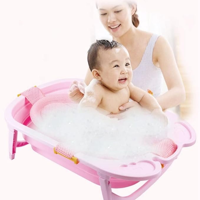 Baby Bath Seat Support Net Bathtub Shower Mesh Non Slip Adjustable for Newborn Infant