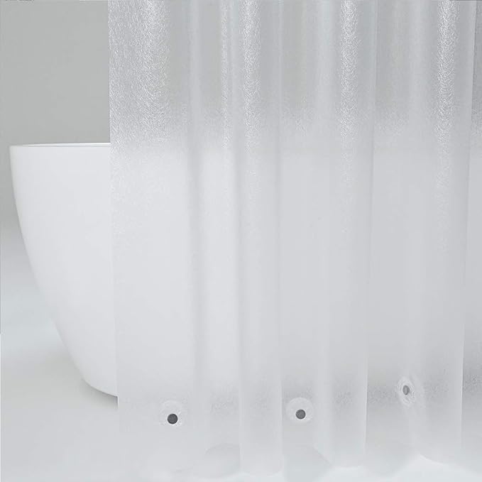 AooHome Shower Stall Curtain Liner for Small Size 54x72 Inch, 8G Eva RV Shower Curtain Frosted Pattern, Narrow Standing Single Water Repellent Shower Liner, Semi Transparent