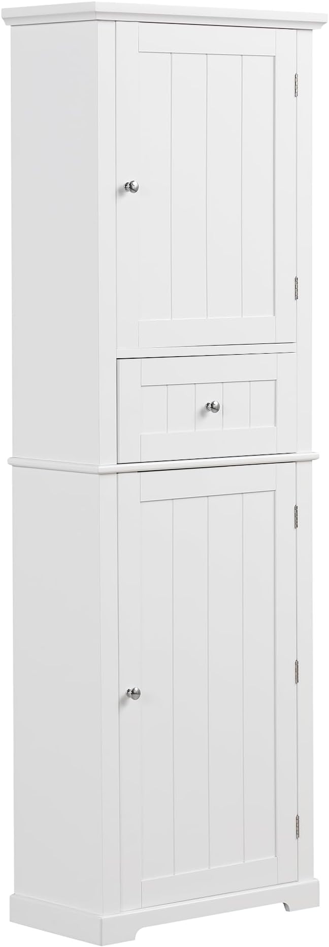 Favfurish 68" Tall Bathroom Storage Cabinet with Doors and Drawer,Modern Linen Cabinets w/Adjustable Shelf and Anti-Toppling Device,Freestanding Organizer for Bath Room,Study,Office,Kitchen White