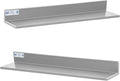 Hally Stainless Steel Wall Shelf 8.6 x 30 Inches 58 lb, NSF Commercial Heavy Duty Wall Mount Floating Shelving for Restaurant, Kitchen, Home, Hotel and Bar, 2 Pack
