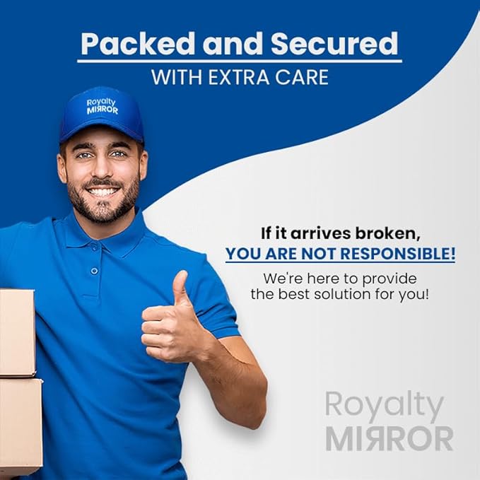 Royalty Fixed Shower Screen - 24" x 76" Frameless 3/8" Clear Tempered Glass Panel with Hardware - Easy Clean Smart Guard Coating - Minimalist Modern Design for Bathroom - Matte Black