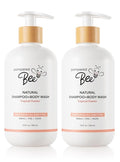 Shampoo & Body Wash (Tropical Fusion), 2-in-1 Natural Formula for Newborns, Toddlers and Kids, 12 oz (Pack of 2)