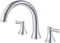 Roman Tub Faucet Deck Mount Tub Filler 2 Handles Polished Chrome Bathtub Faucet Brass Bathroom Faucet