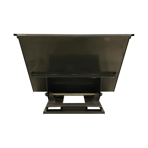 Heavy Duty Self-Dumping Hopper, 2 cu yd Tall, 6000 lb Capacity, 70.331"x60"x47.31", Gray