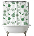 Green Leaves Clawfoot Tub Shower Curtain Liner 180Wx60H Botanical Shower Liner PEVA Soft Wrap Around Waterproof Shower Curtain Liner with Wide 36 Metal Hooks, Magnets
