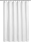 Barossa Design White Shower Curtain Liner - Premium PEVA, BPA & PVC Free, No Chemical Smell, Lightweight Shower Curtain with 3 Magnets, Metal Grommets - White, Standard Size