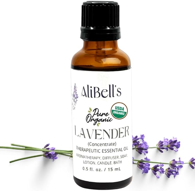 Lavender Oil Organic - 15ml- Wool Dryer Balls Essential Oil, for Massage, Relaxing Aromatherapy for Home, Office, Car, Baby Nursery - Grade A, DIY Skincare, Hair, Pet Safe