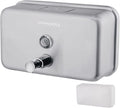 Commercial Wall Mount Stainless Steel Soap Dispenser, Rust-Proof Lining Liquid Hand Sanitizer Dispenser Bathroom 1100 ml / 37 oz. (Horizontal)