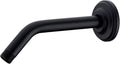 9 Inch Angled Shower Arm with Flange,Wall-Mounted Heavy Duty Stainless Steel, Shower Head Extension Extender Pipe Arm, For Fixed Bathroom Shower Head,Matte Black