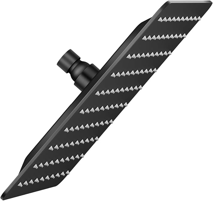 VBFF-Shower Head,rain shower head, 8 inch- Square Shower Head, 1.8 GPM Flow Rate, rainfall showerhead,VBFF07 (Matte Black)