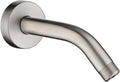 BRIGHT SHOWERS 6 Inch Brass Shower Arm with Flange Shower Pipe Arm for Wall Mount Fixed and Handheld Shower Head, Brushed Nickel