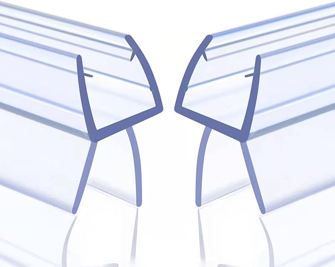 Frameless Shower Door Bottom Seal 2-Pack Think 1/4"(6mm) Long 36''(914mm) Shower Door Sweep to Create a Water Barrier Shower Door Seal Strip Design to Stop Leaks