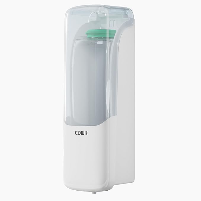 Hand Soap Dispenser Wall Mount, 10fl.oz/300ml Liquid Soap Dispenser Bathroom, Hand Sanitizer Dispenser for Kitchen White, CD-1158