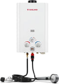 GASLAND BE264 Tankless Water Heater Propane 10L, 2.64GPM Outdoor Propane Shower for Camping & Off Grid, 68,000BTU, Digital Display, Overheating Protection, Easy Installation