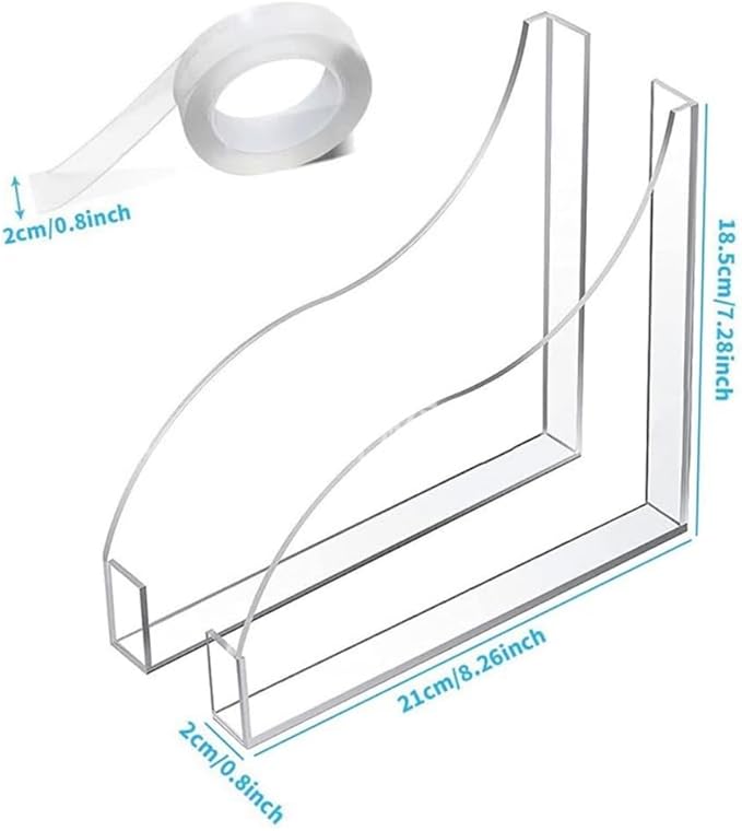 2 Pcs Bathroom Shower Splash Guard for Tub, Bathtub Water Guards, Shower Water Guard for Bathtub Shower Guards Removable, Bathtub Water Splash Guards Corner Guards to Keep Water in Shower Bath