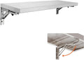 Folding Concession Shelf 36" x 12", Stainless Steel Drop Down Folding Serving Food Shelves, Heavy Duty Foldable Wall Mount Shelving Rack for Concession Windows, Kitchen, Garage, Restaurant