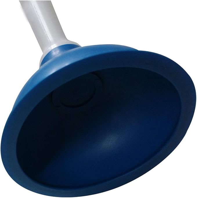Coralpearl Drain Plunger, Small Hand Force Plumber Helper, Little 4 inch Cup Clog Remover, Tiny Rubber Unclogger in 9" Short Handle for Kitchen Sink, Bathroom Toilet, Shower Bath Tub (Blue)
