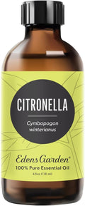 Edens Garden Citronella Essential Oil- 100% Pure Premium Grade, Undiluted, Natural, Therapeutic, Aromatherapy, The Best for Diffuser, Skin, Candle, Kid Safe 118 ml (4 fl oz)