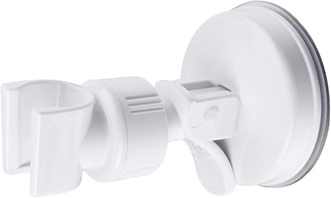 Suction Cup Shower Head Holder - Adjustable Height Bracket, Removable Handheld Wand, Wall Mounted