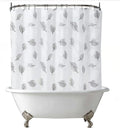 Shower Curtain Liner for Clawfoot Tub 180x70Inch Leaf Clear Heavy Duty with Magnet Bath Curtain for Clawfoot Tub All Warp Around Extra Wide 36 Metal Hooks Bathroom Durable Waterproof Liner,Leaf