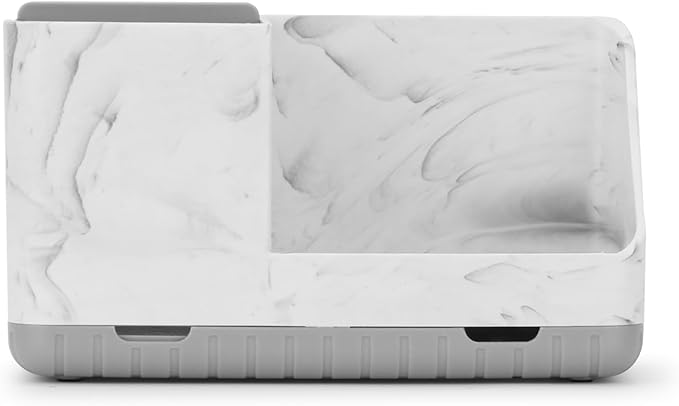 Toothbrush Holders for Bathroom Countertop, Kids Electric Toothbrush and Toothpaste Holder, Bathroom Accessories Vanity Organizer, Bathroom Organizers and Storage (Grey Marble Grain)