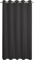 River Dream Extra Long No Hook Black Shower Curtain or Liner Soft Microfiber - 84" Length Fabric Shower Curtain Liner Set, Machine Washable & Water Repellent, Black, 71x86