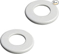 2 Pack Wall Split Flange for 2.52 Inch/64mm OD Pipe ABS Escutcheon Plate Self-Adhesive Round Plumbing Cover Plates for Water Pipe Faucet Decoration, White