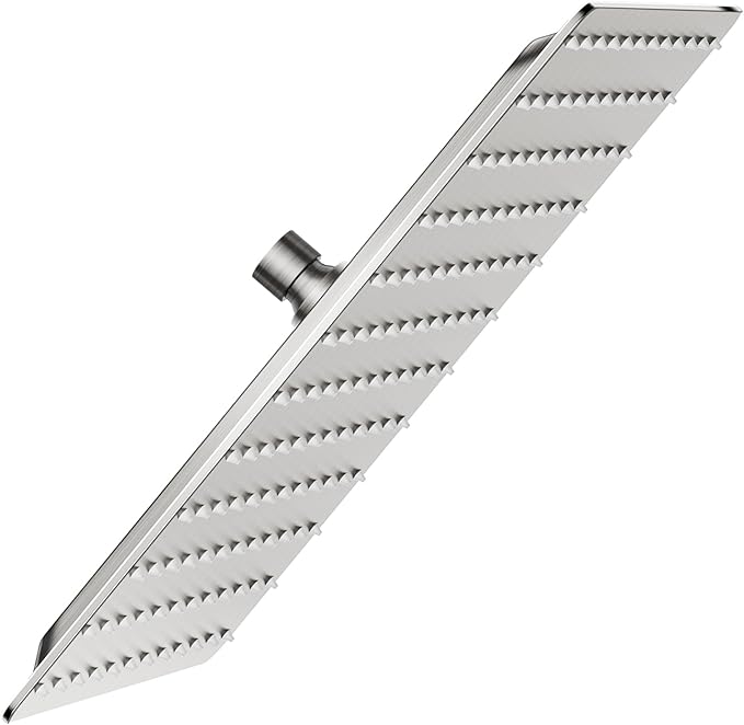 VBFF-Shower Head,rain shower head, 12 inch- Square Shower Head, 1.8 GPM Flow Rate, rainfall showerhead,VBFF09 (Brushed Nickel)