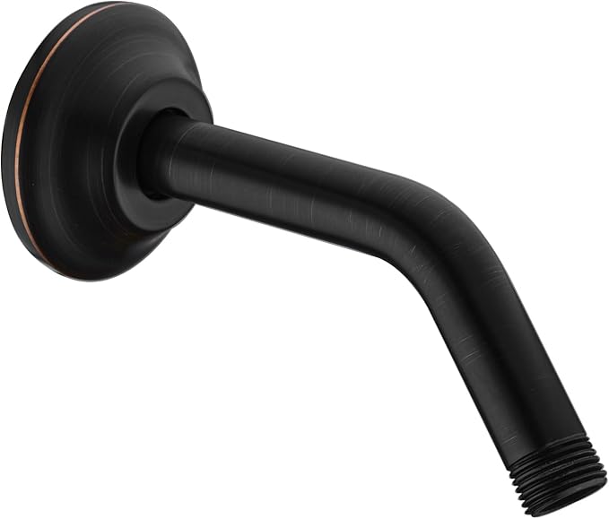 BESTILL Wall Mounted 6 Inch Extension Shower Head Arm, Shower Arm and Flange Included, Oil Rubbed Bronze