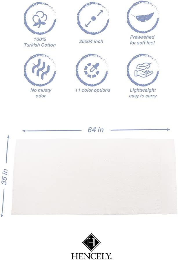 Hencely Bath Sheet Set of 2 - (35x64 Inches) - Luxury Extra Large Oversized Towels, 100% Cotton - Quick Dry, Highly Absorbent, Super Soft - Ideal for Spa, Hotel, Bathroom - (Bath Sheets 2 Pack, Ivory)