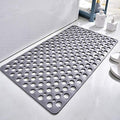 Casa and Beyond Shower Mat,Non Slip Bath Mat and Shower Mat with Suction Cups and Drain Holes,Bathroom Mat Easy to Clean Soft Machine Washable,Bathtub Mat Easy Dry&Cut (Gray,47" x 32"(Rectangular))