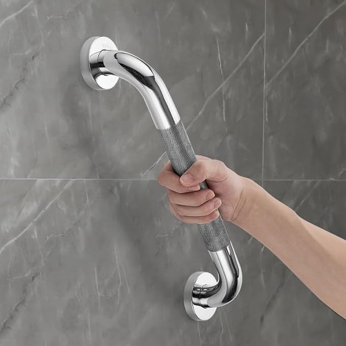 Grab Bars for Shower, 2 Pack 20-Inch Anti Slip Shower Handles for Elderly, Safety Shower Grab Bar, Stainless Steel Handicap Grab Bars for Bathroom (Polished Nickel 1" Diameter)