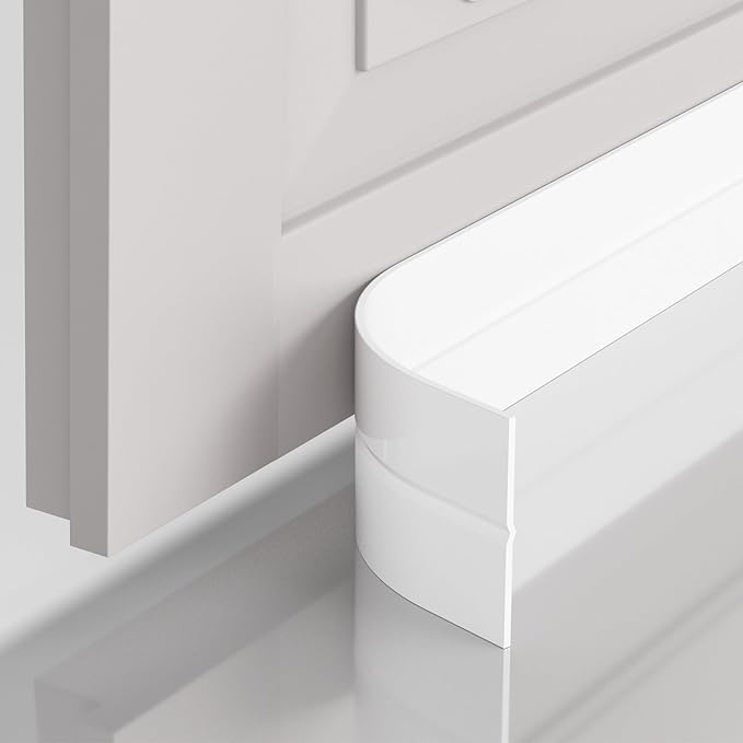 Door Seal Strip for Door Frame, 36ft Silicone Shower Glass Door Seal Strip, Door Gap Filler Bottom & Side Sealing Strip, 2 Inch Wide