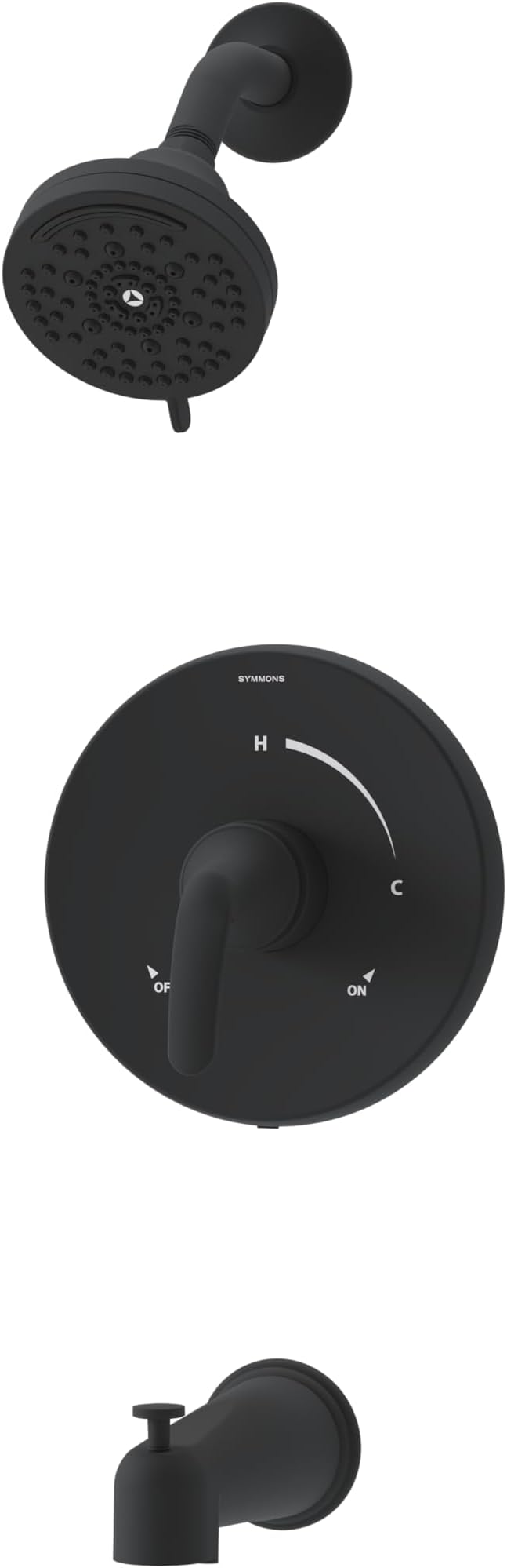 Elm Single Handle Wall Mounted Tub and Shower Trim Kit with Diverter Lever in Matte Black (Valve Not Included) - 5592MB15TRM