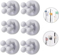 Silicone Toothbrush Holders for Bathrooms - 6 Pcs Grey Wall Mounted Shower Razor Holder
