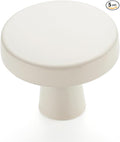 Ravinte 5 Pack Drawer Pulls 1-1/4 Inch Kitchen Cabinet Knobs White Solid Round Dresser Knobs Simple Cabinet Hardware for Cupboard Drawer Handles