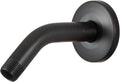 OFFO Shower Arm with Flange, 6 in Oil Rubbed Bronze Wall Mount Replacement Angle Shower Head Arm Wall-Mounted For Fixed Shower Head & Handheld Showerhead