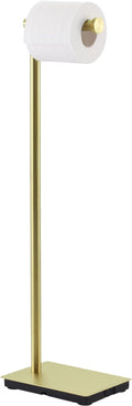 KES Gold Toilet Paper Holder Free Standing 26.2 Inch Toilet Paper Roll Holder Tissue Holder for Bathroom, SUS304 Stainless Steel Brushed Gold, BPH286S66A-BZ