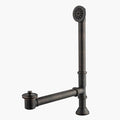 Artiwell Vintage Claw Foot Tub Drain Kit with Lift and Turn Bath Drain Stopper, 1-1/2" Brass Tubular Leg Tub Bathtub Waste and Overflow Drain Assembly with Drain Plug and Bathtub Overflow Cover