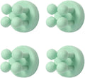 Silicone Toothbrush Holders for Bathrooms - 4 Pcs Green Wall Mounted Shower Razor Holder
