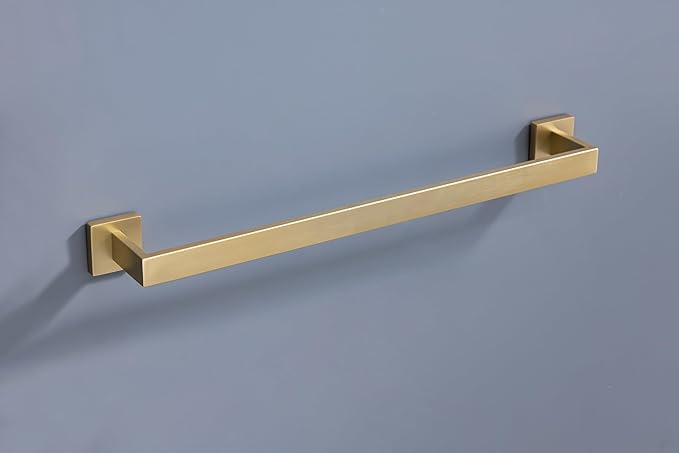 10 Pack Brushed Gold Bathroom Hardware Set - SUS304 Stainless Steel Wall-Mounted Towel Bar, Holder & Racks, 23.6 Inch
