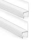 Bathroom Shower Door Seal Strip, 2PCS 78 Inch Shower Door Side Seal Strips, PVC Transparent Shower Door Seal Strip for 1/4"(6MM) Frameless Shower Door