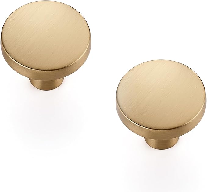Ravinte 60 Pack Drawer Pulls 1-1/4 Inch Kitchen Cabinet Knobs Solid Round Dresser Drawer Knobs Champagne Bronze Dresser Knobs Drawer Knobs Simple Cabinet Hardware for Cupboard Drawer Pulls