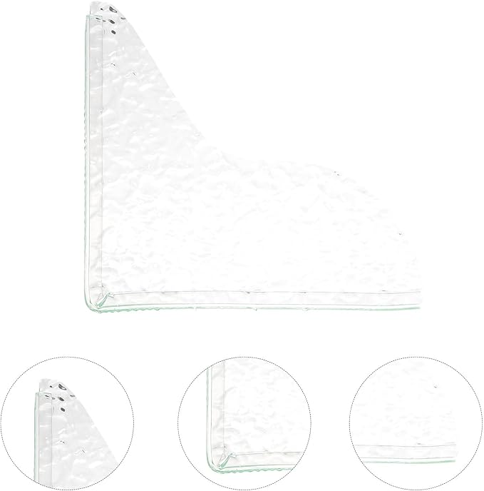 2pcs Acrylic Shower Splash Guards Floor Water Barrier Tub Corner Protector Splash Blocker for Walk-in Shower and Bathtub Easy Installation