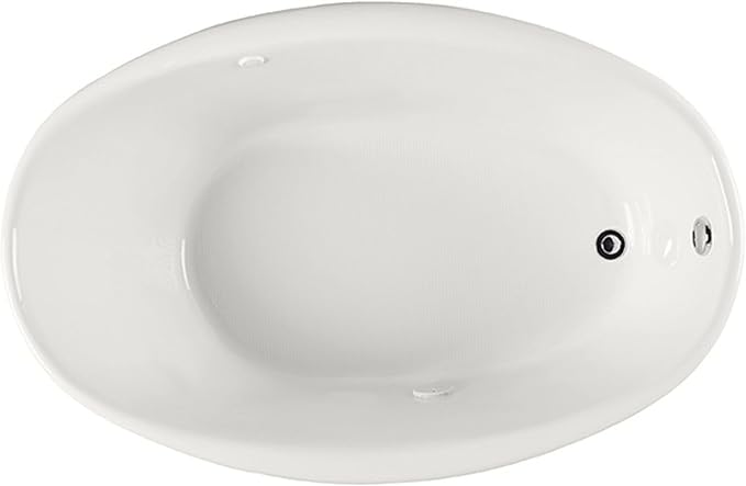 PROFLO PFS5838 Lansford 58" x 38" Drop In Acrylic Soaking Tub with Reversible Drain and Overflow - White
