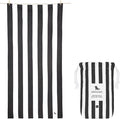 Dock & Bay Beach Towel - Quick Dry, Sand Free - Compact, Lightweight - 100% Recycled - Includes Bag - Cabana - Kamari Charcoal - Large (160x90cm, 63x35)